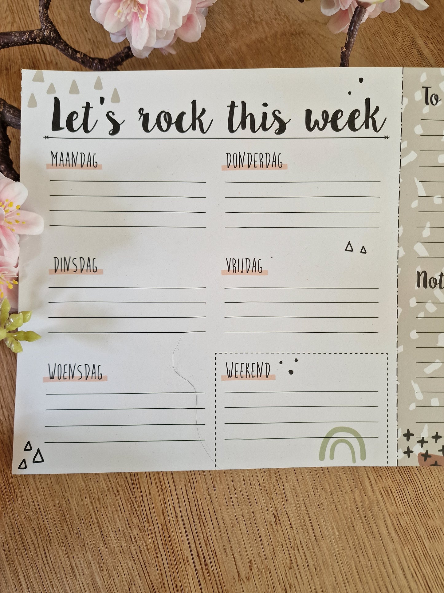 Weekplanner A4 - Beige