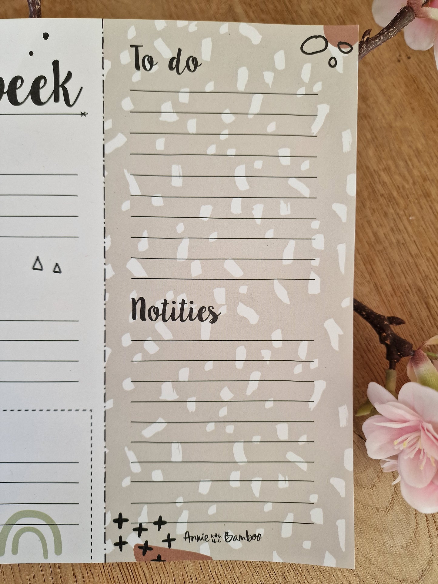 Weekplanner A4 - Beige