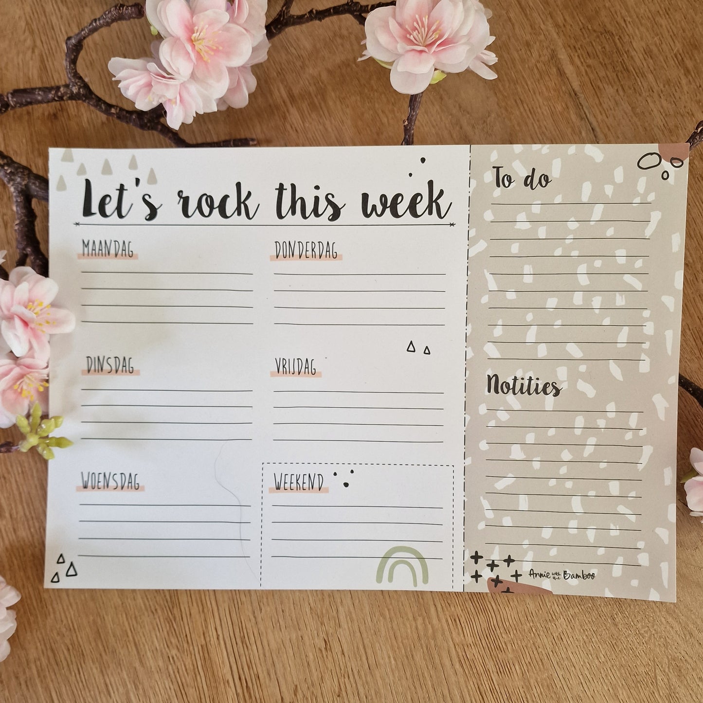 Weekplanner A4 - Beige