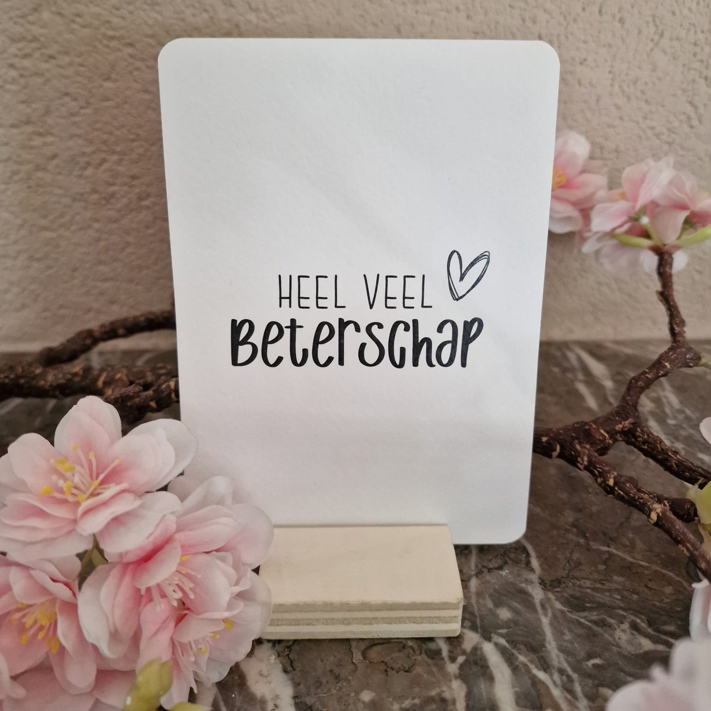 Ansichtkaart 'Heel veel beterschap'