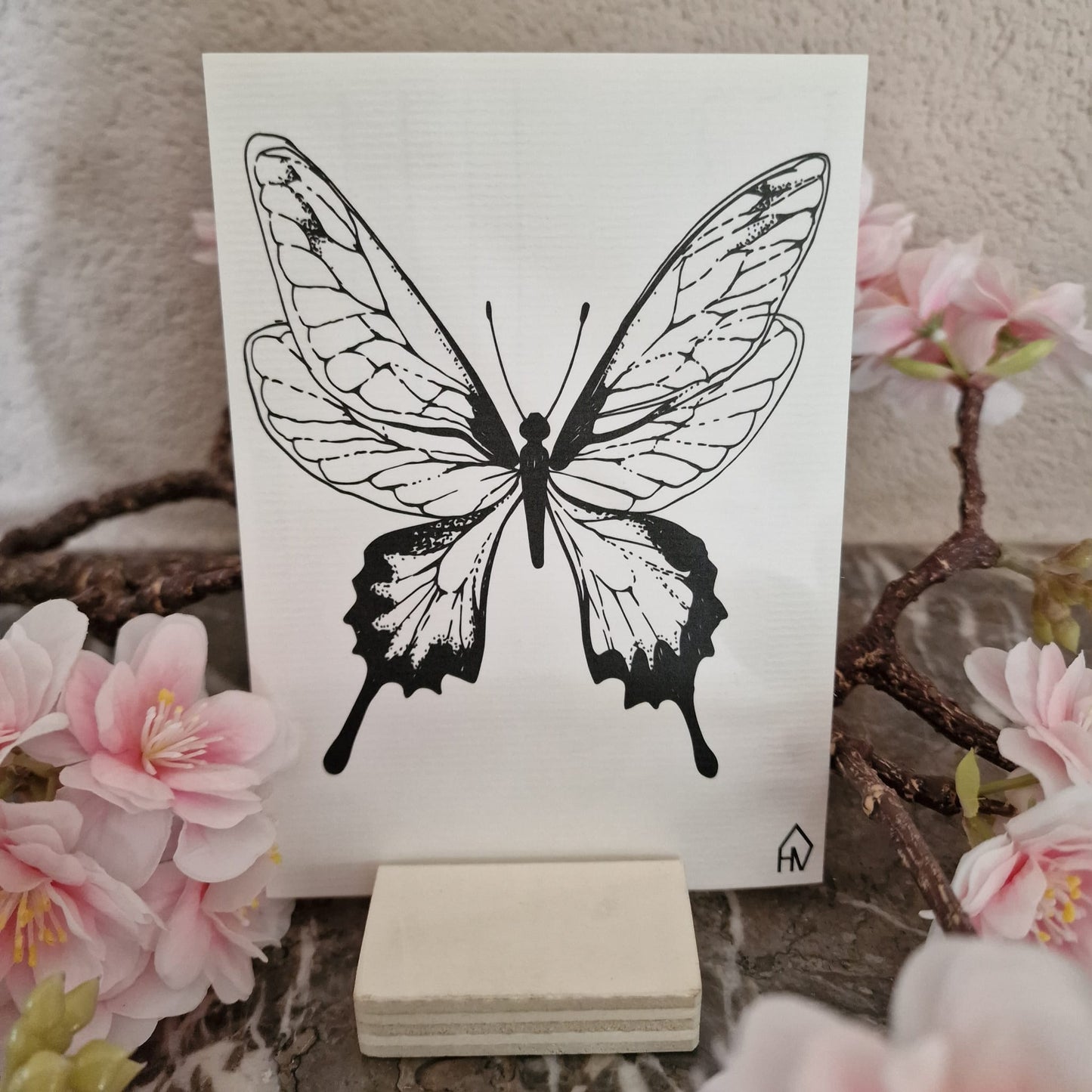 Ansichtkaart 'Vlinder'