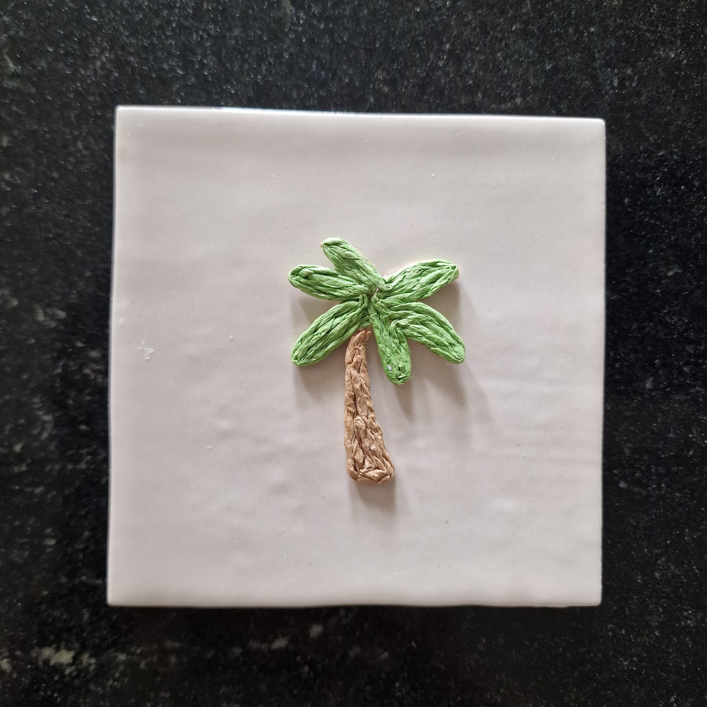 Tegeltje - 3D - Palmboom - Beige