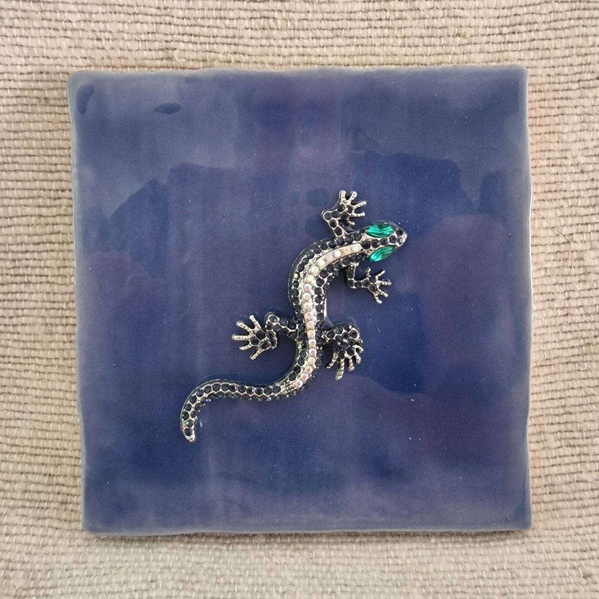 Tegeltje - 3D - Salamander - Blauw