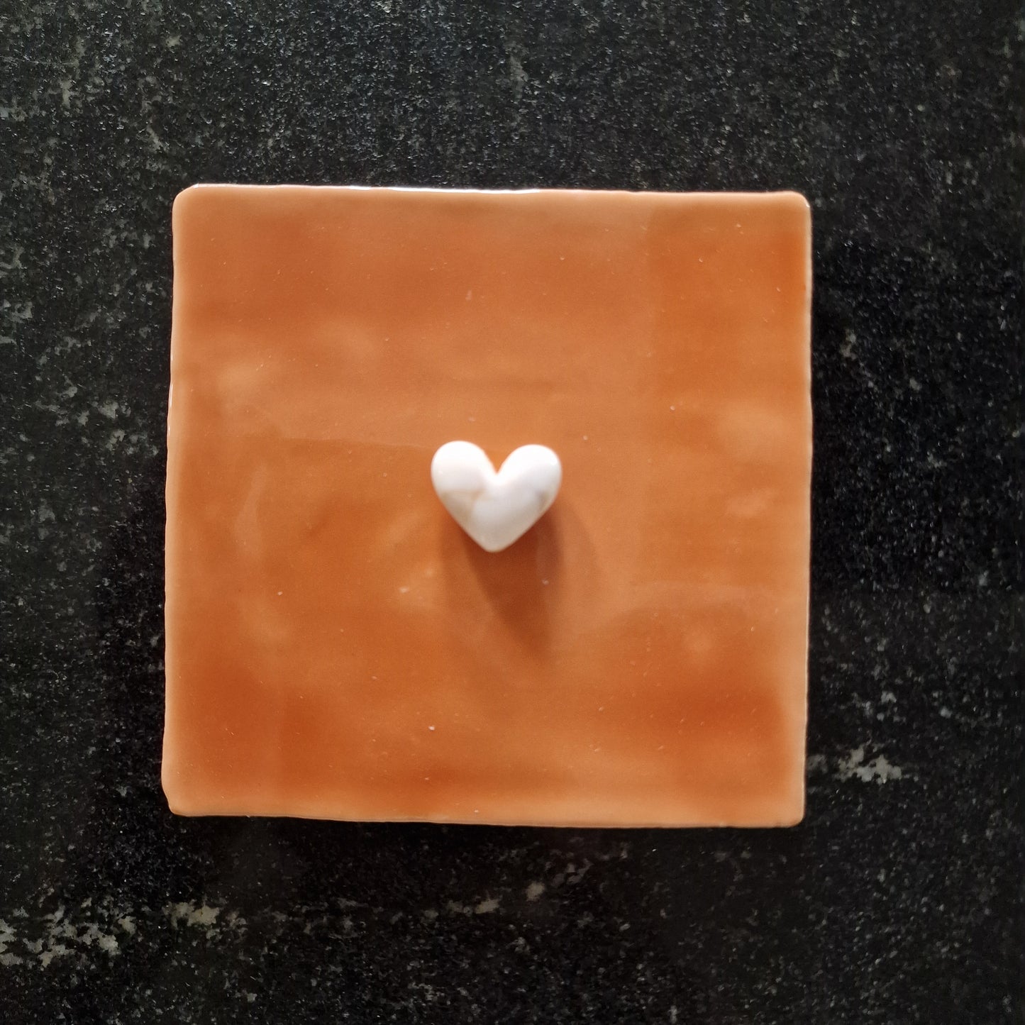 Tegeltje - 3D - Hartje - Oranje