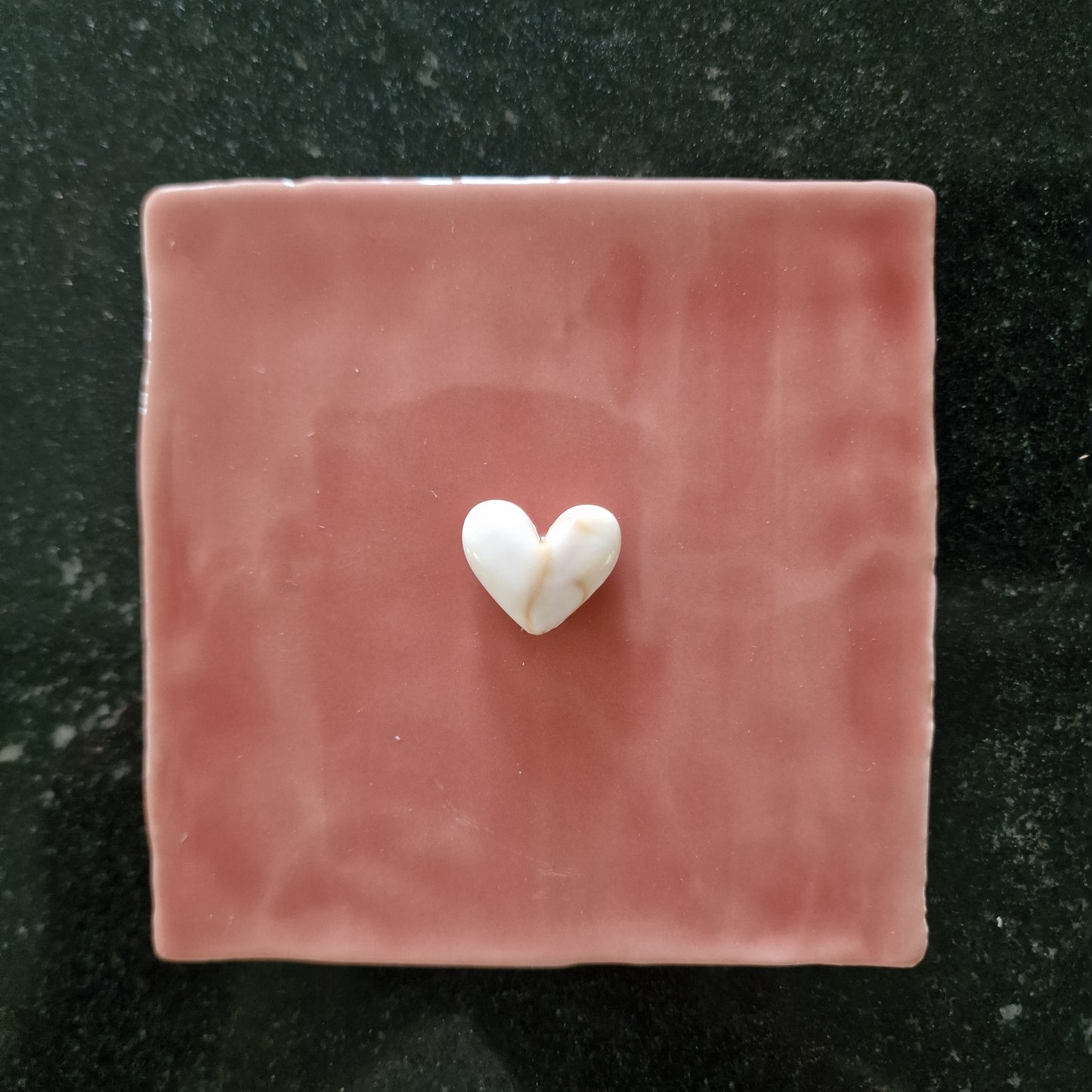 Tegeltje - 3D - Hartje - Oud Roze
