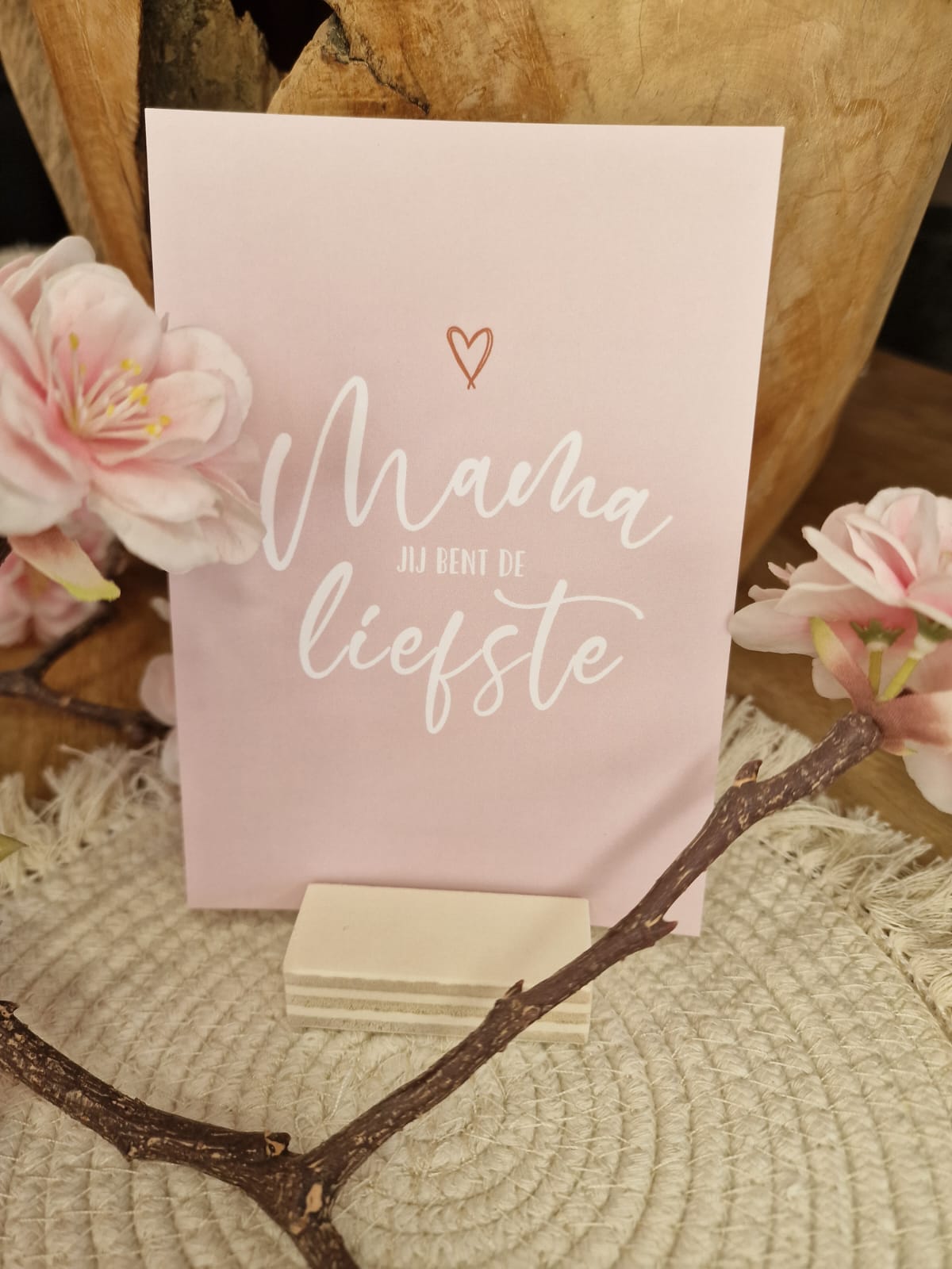 Ansichtkaart 'Mama jij bent de liefste'