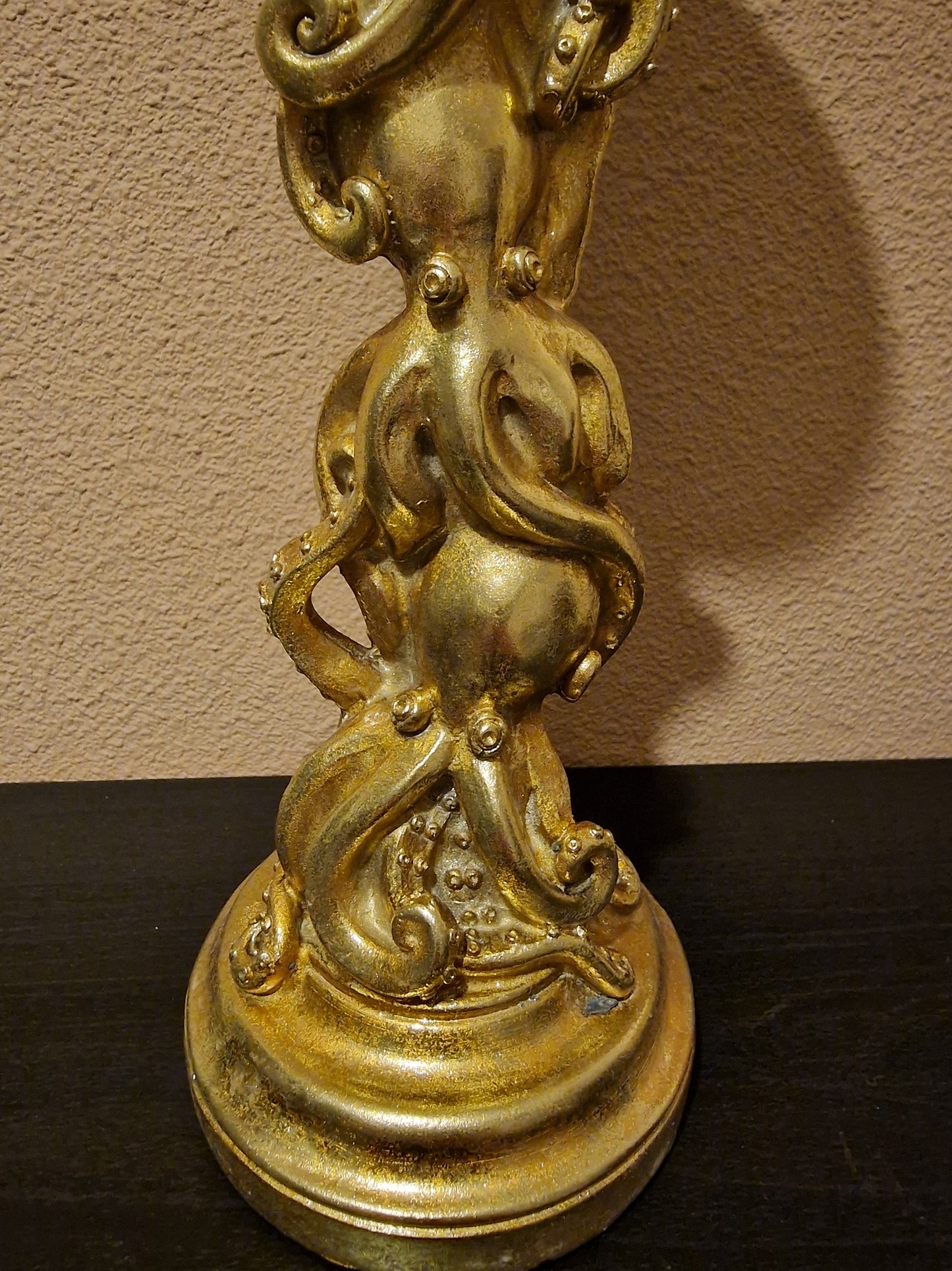 Kandelaar Octopus - Goud - Polynesin- 10.3x10.3x28.6cm