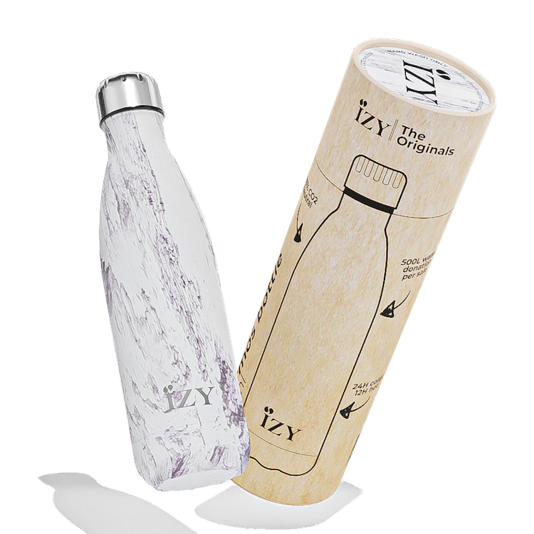 IZY - Thermosfles 500ml - Marmer Wit