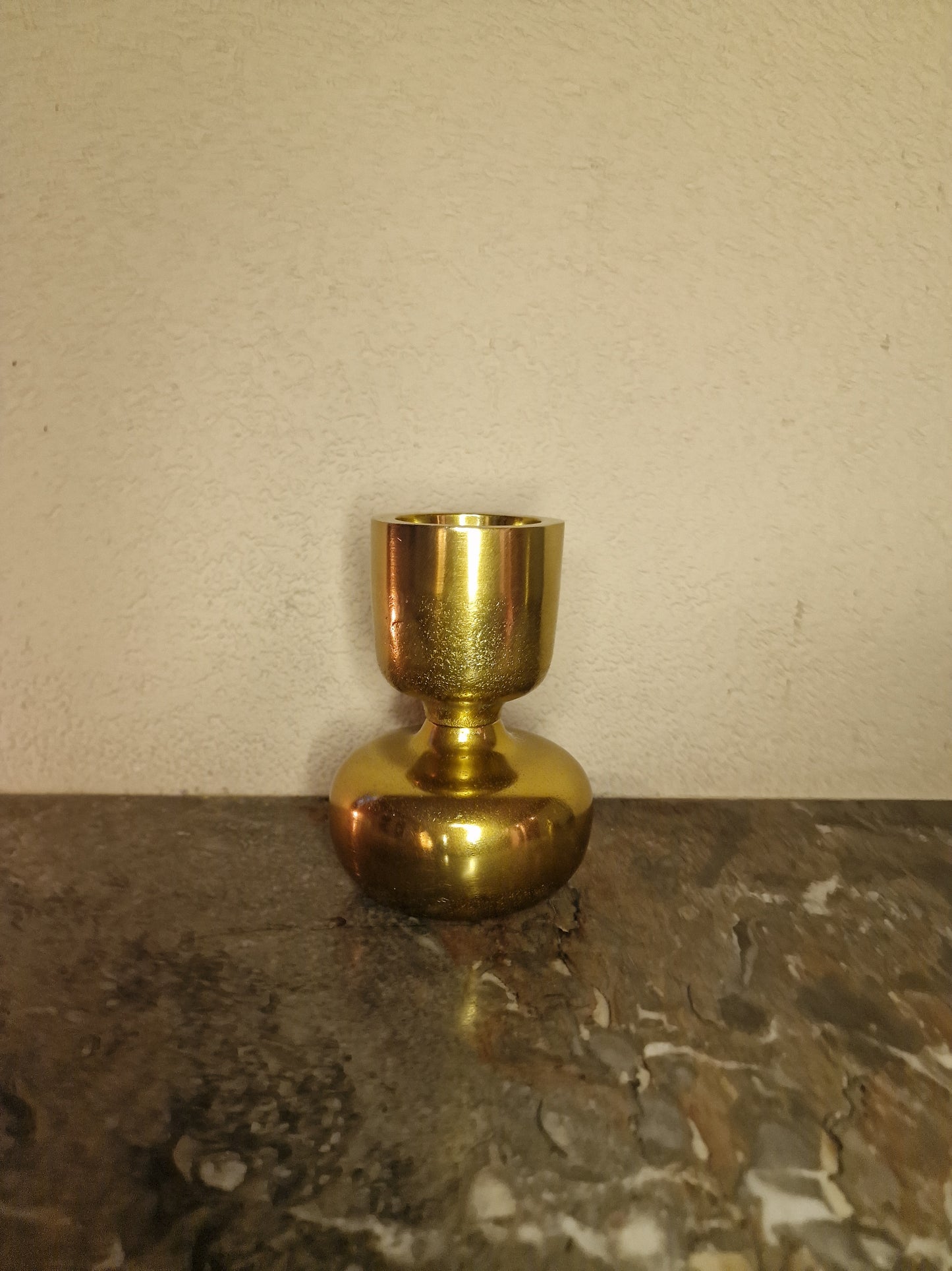 Kandelaar metaal - 12cm x 15cm - goud