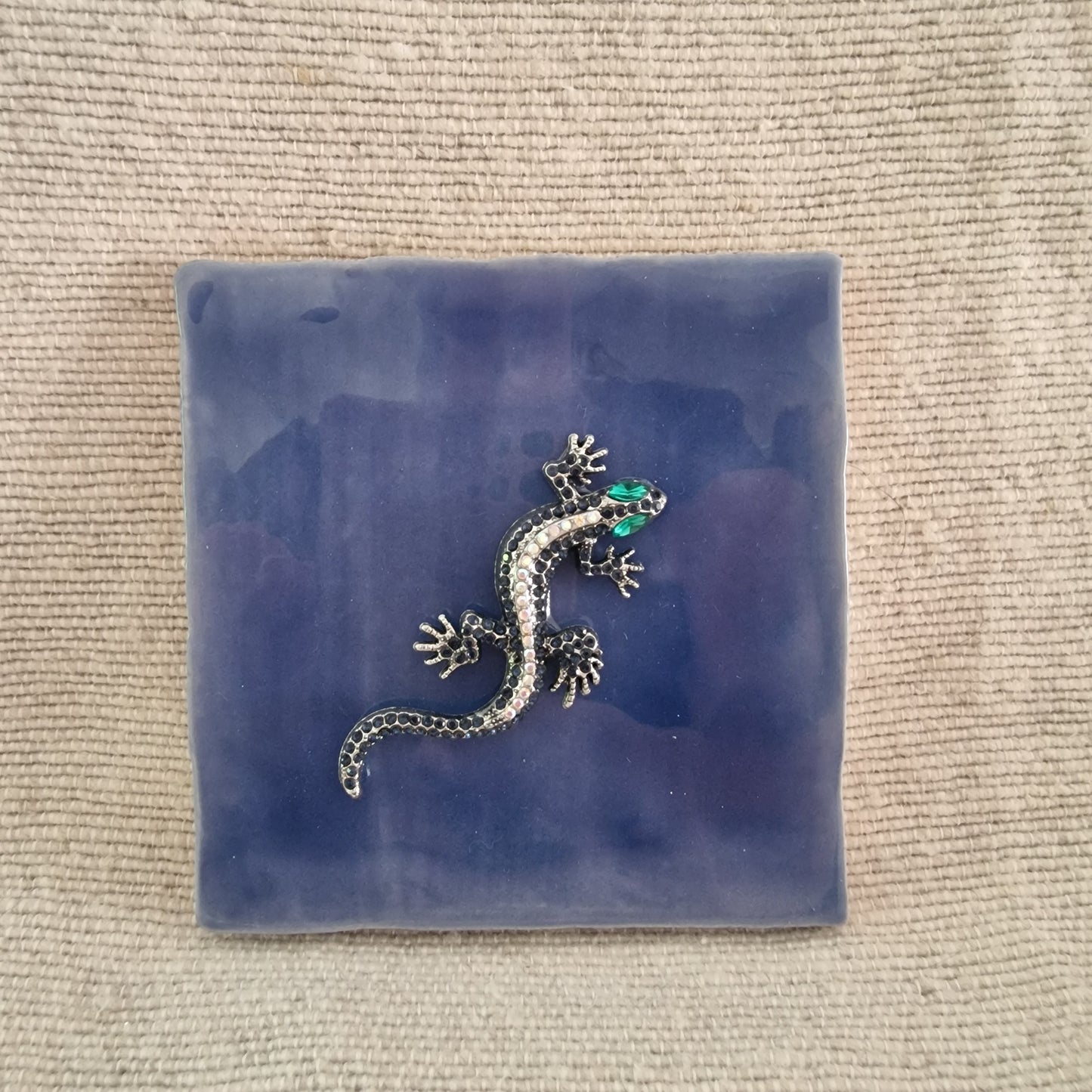 Tegeltje - 3D - Salamander - Blauw