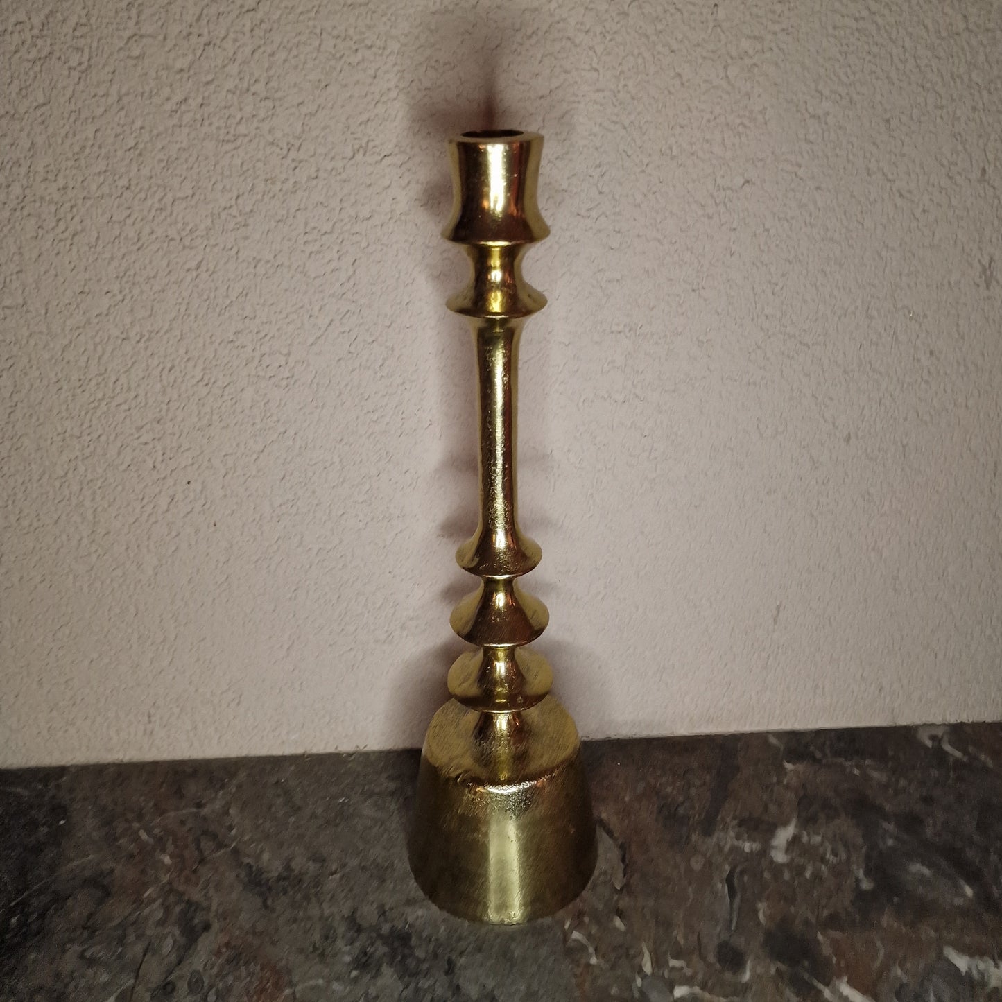 Kandelaar metaal - 10cm x 34cm - goud