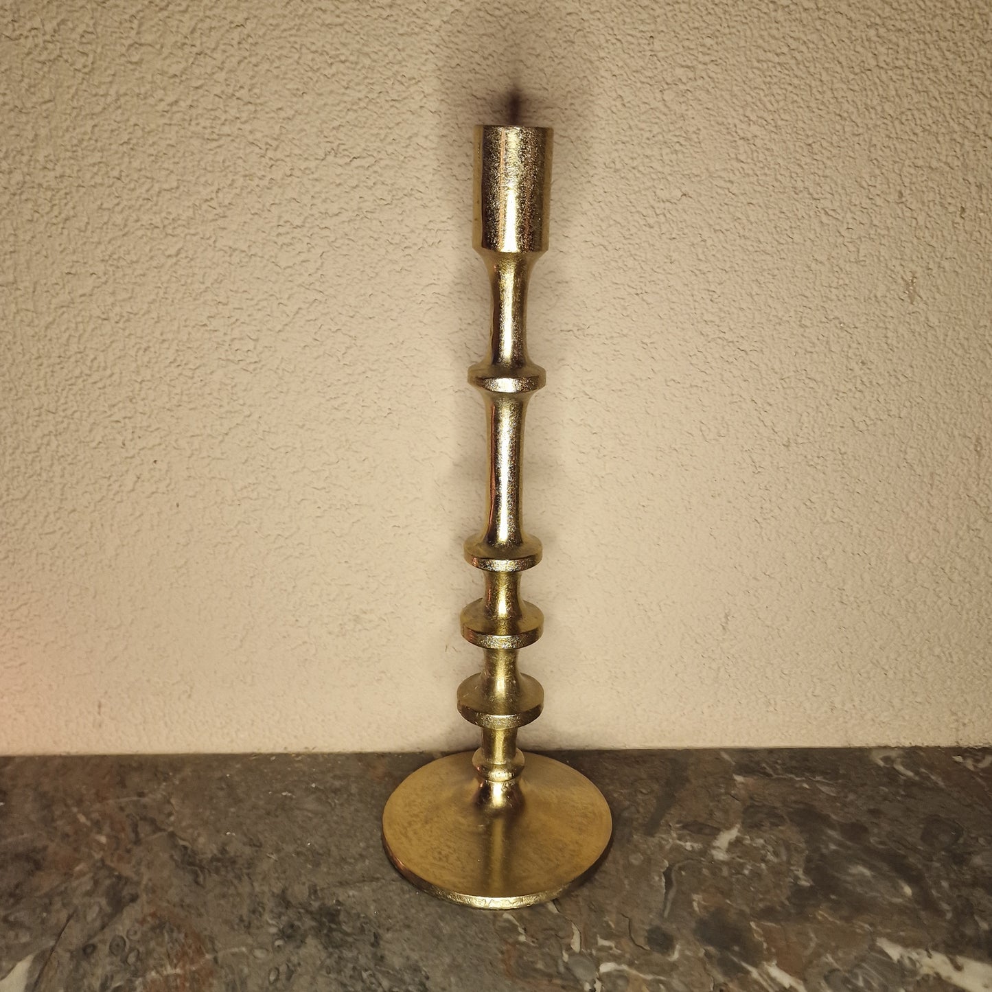 Kandelaar metaal - 13cm x 36cm - goud