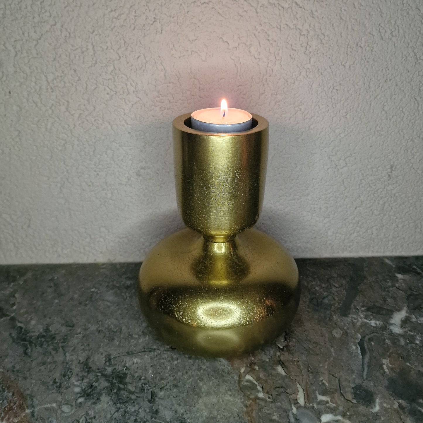 Kandelaar metaal - 12cm x 15cm - goud