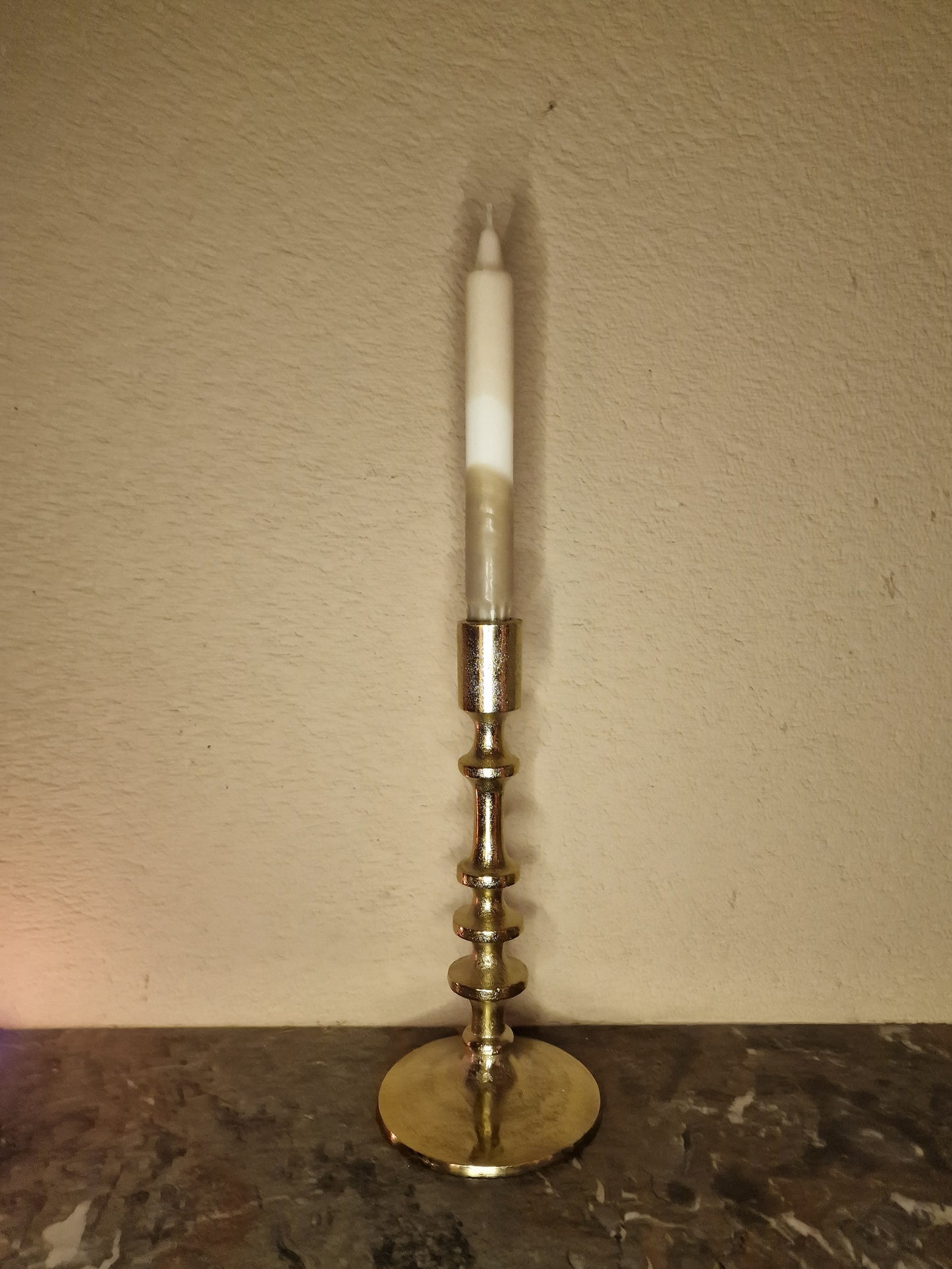 Kandelaar metaal - 12cm x 27cm - goud