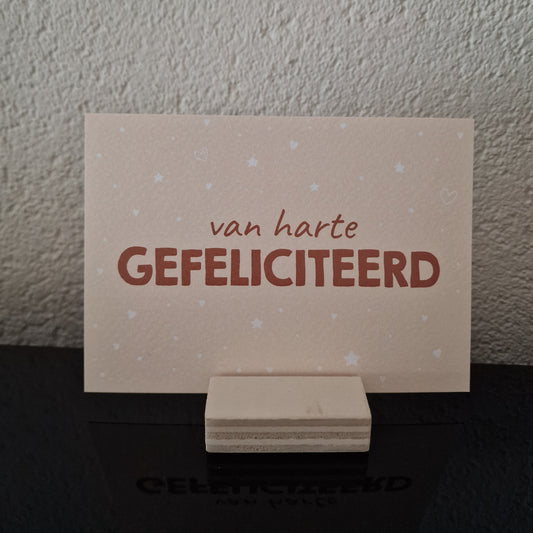 Ansichtkaart 'Van harte gefeliciteerd'