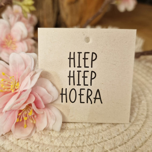 Cadeaulabel 'Hiep Hiep Hoera'