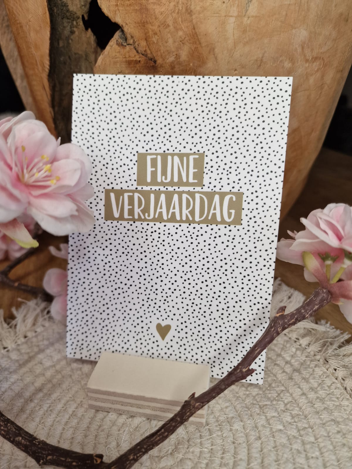Ansichtkaart 'Fijne verjaardag'