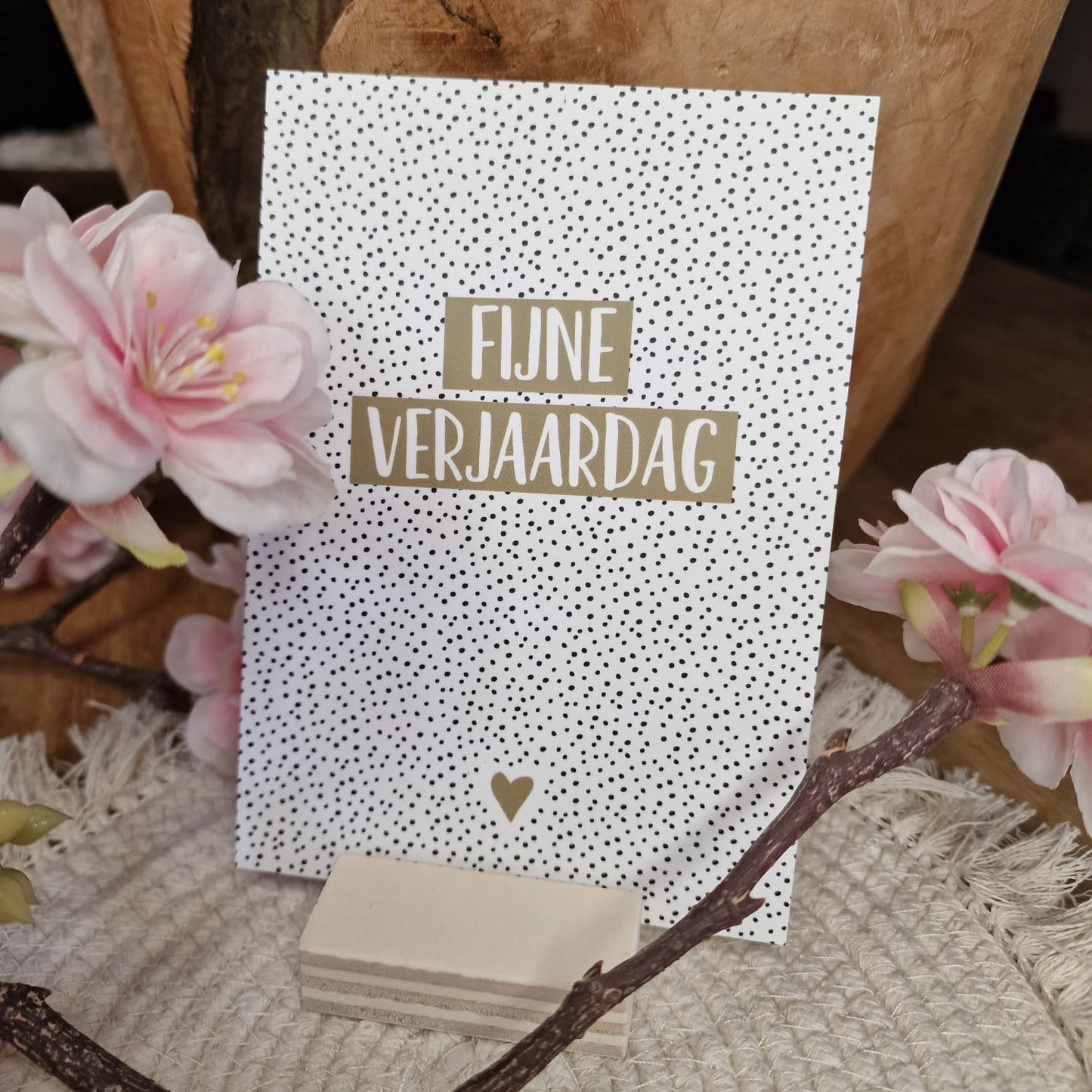 Ansichtkaart 'Fijne verjaardag'