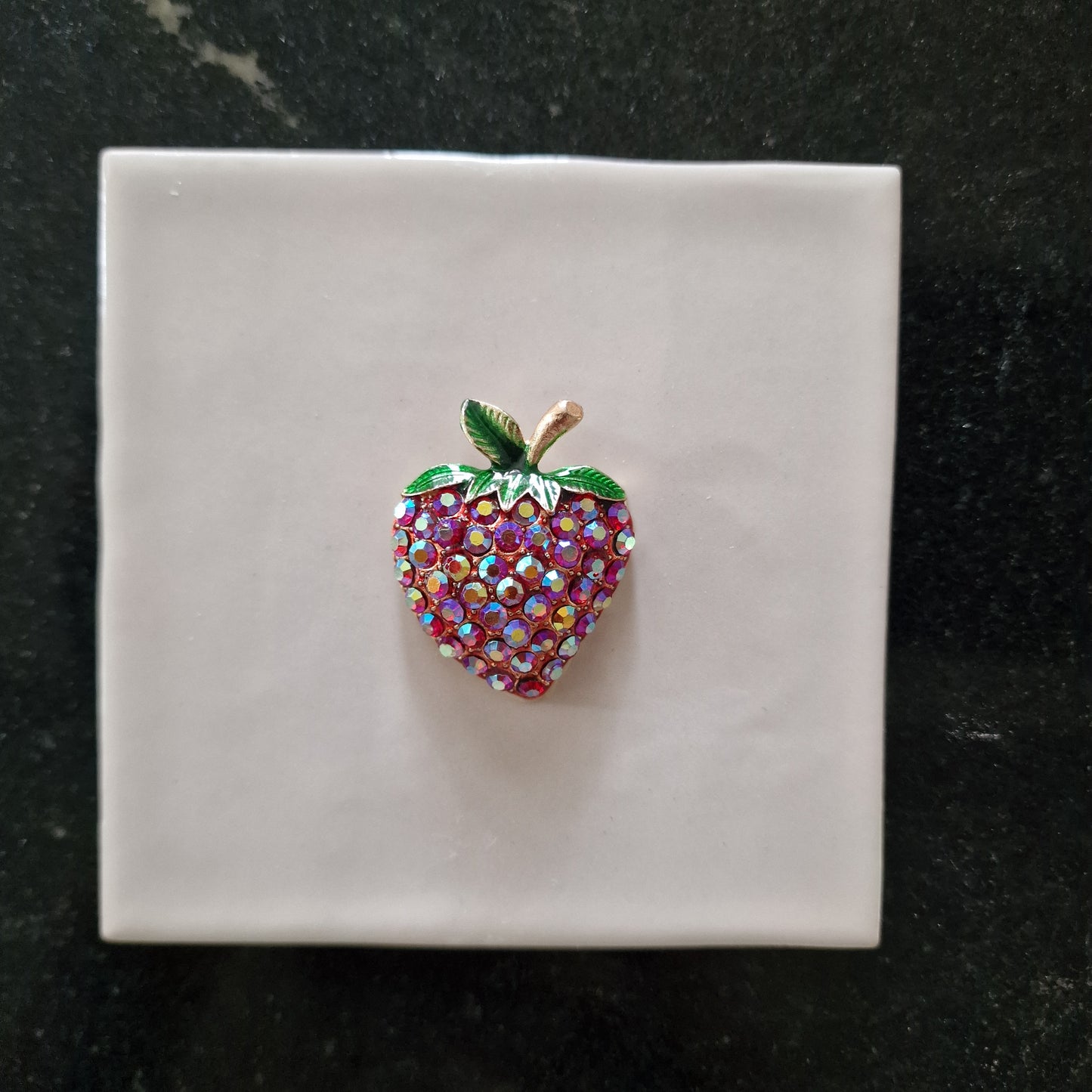 Tegeltje - 3D - Aardbei - Beige