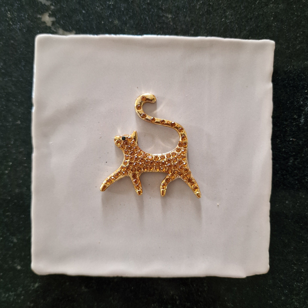 Tegeltje - 3D - Kat - Beige