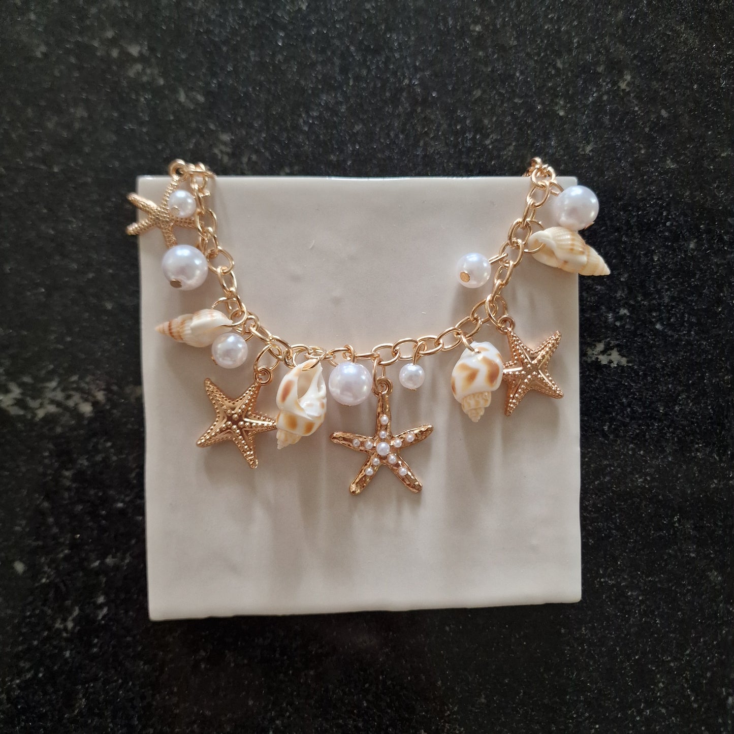 Tegeltje - 3D - Ketting Sea - Beige
