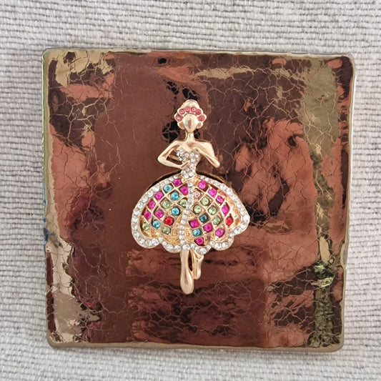Tegeltje - 3D - Ballerina - Brons