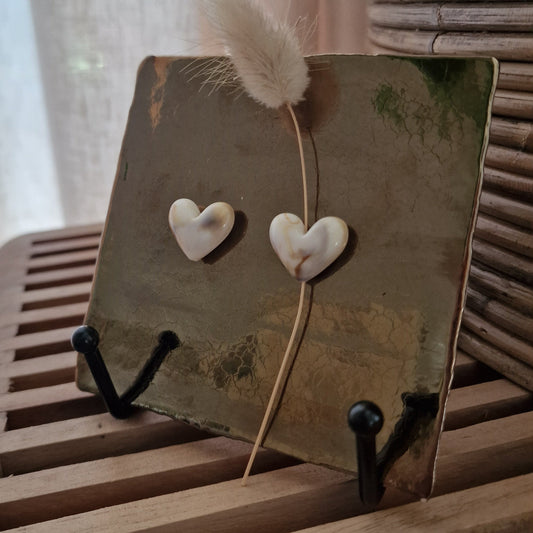 Tegeltje - 3D - Hearts - Brons