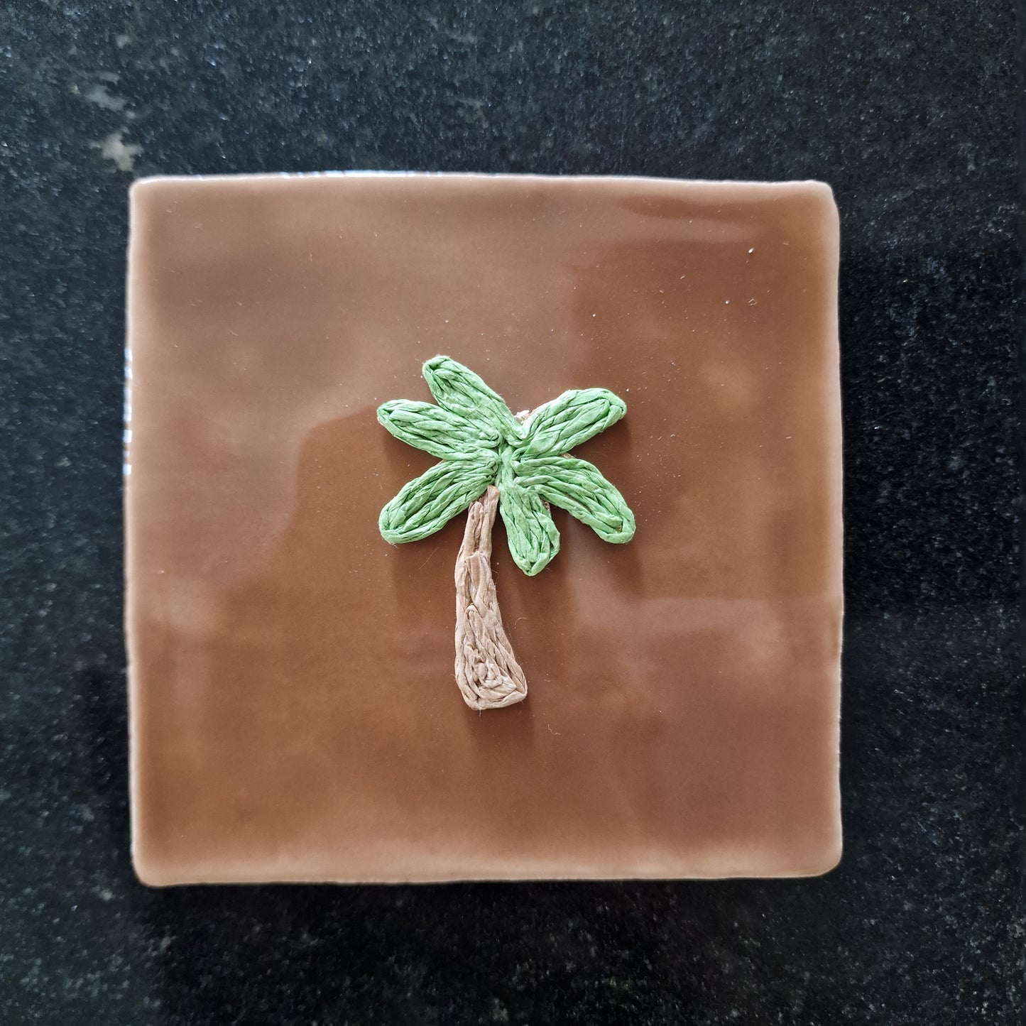 Tegeltje - 3D - Palmboom - Bruin