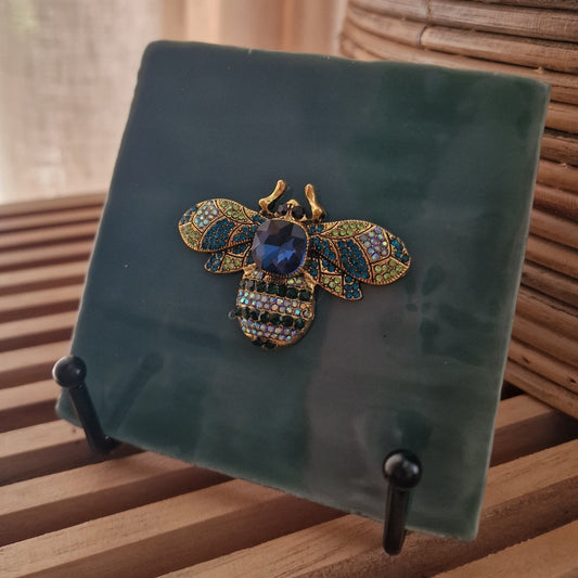 Tegeltje - 3D - Bij - Groen