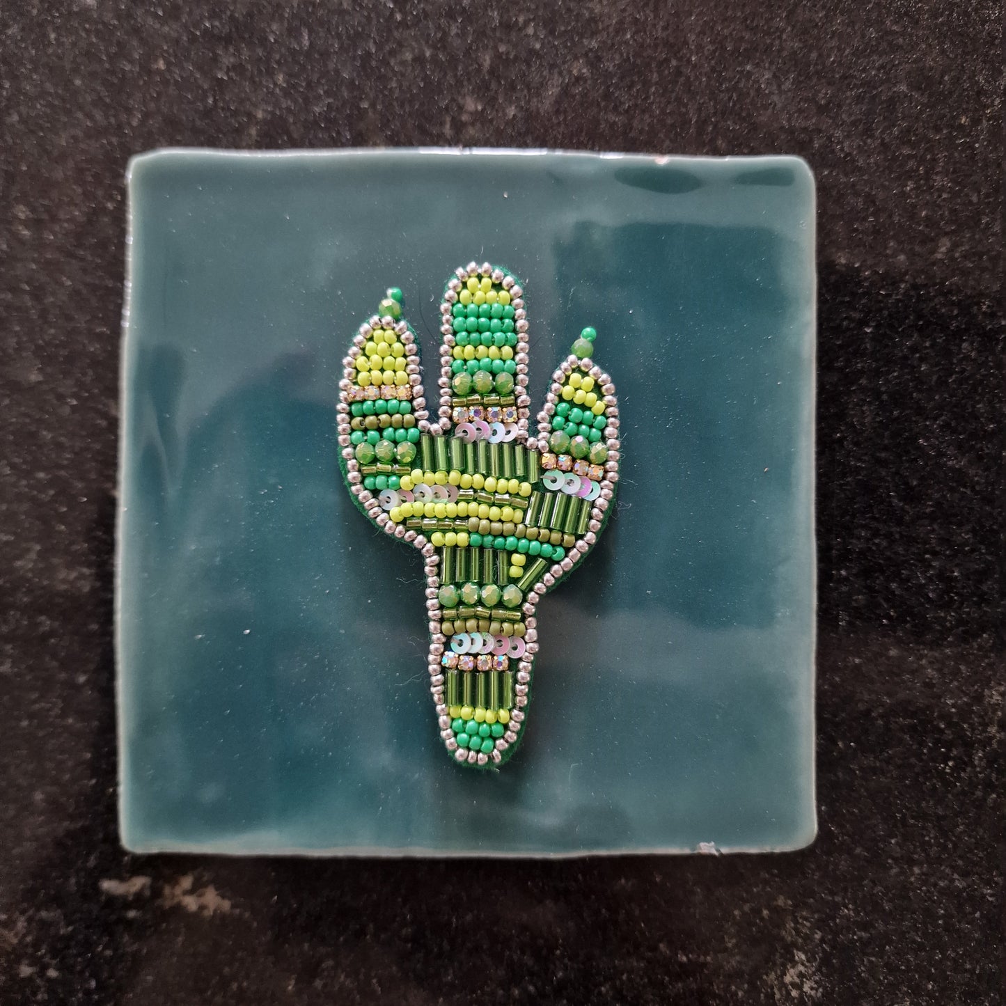 Tegeltje - 3D - Cactus - Groen