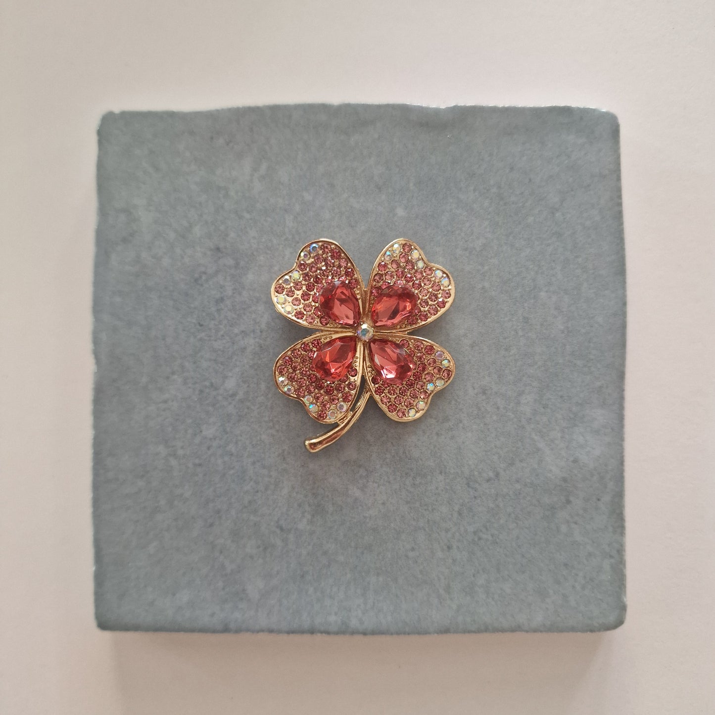 Tegeltje - 3D - Klavertje Vier Roze - Tegeltje naar keuze