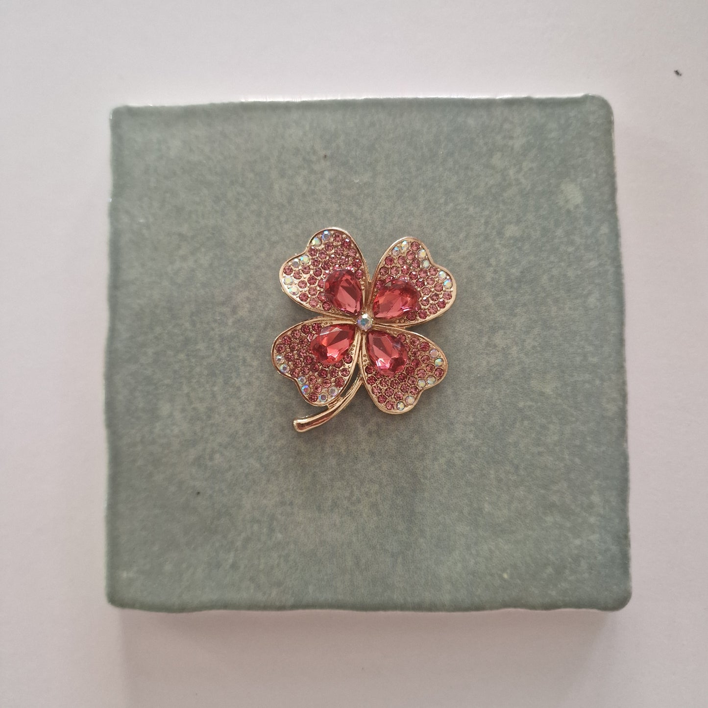 Tegeltje - 3D - Klavertje Vier Roze - Tegeltje naar keuze