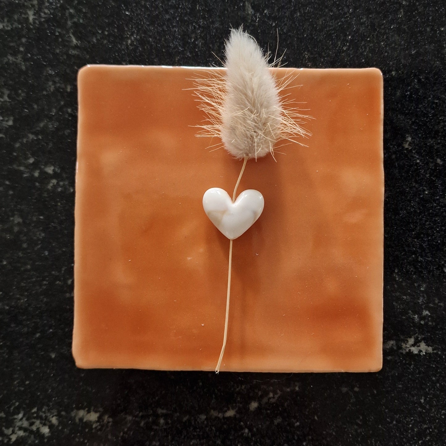 Tegeltje - 3D - Hartje - Oranje