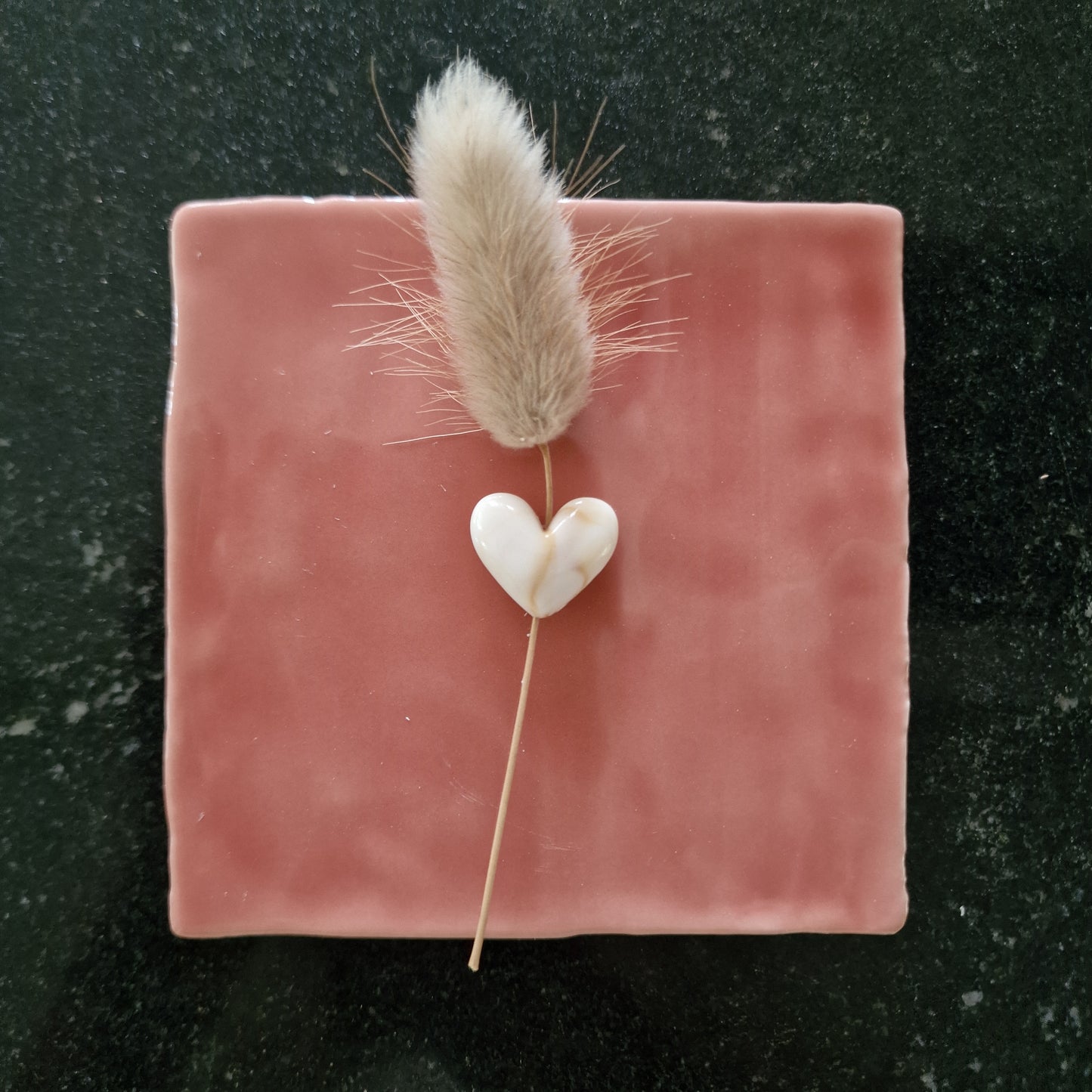 Tegeltje - 3D - Hartje - Oud Roze