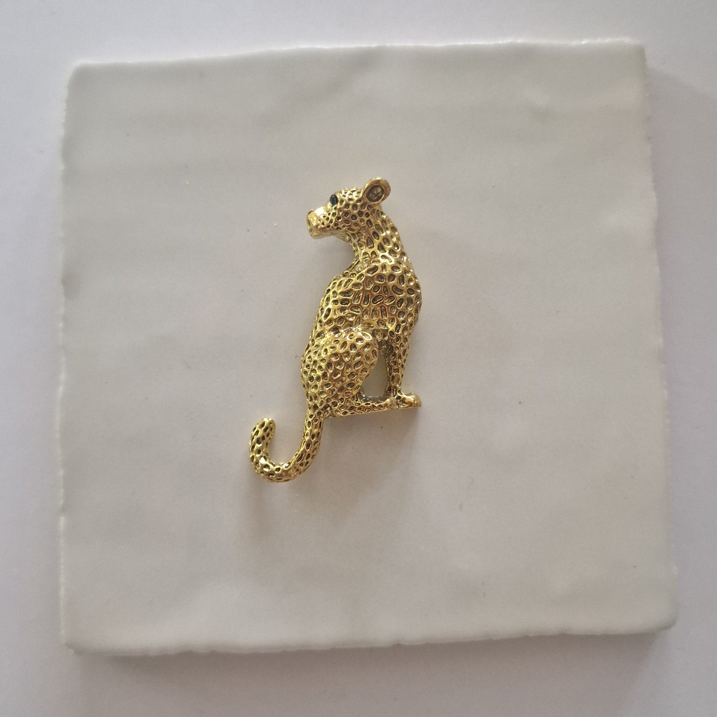 Tegeltje - 3D - Panter Goud - Tegeltje naar keuze