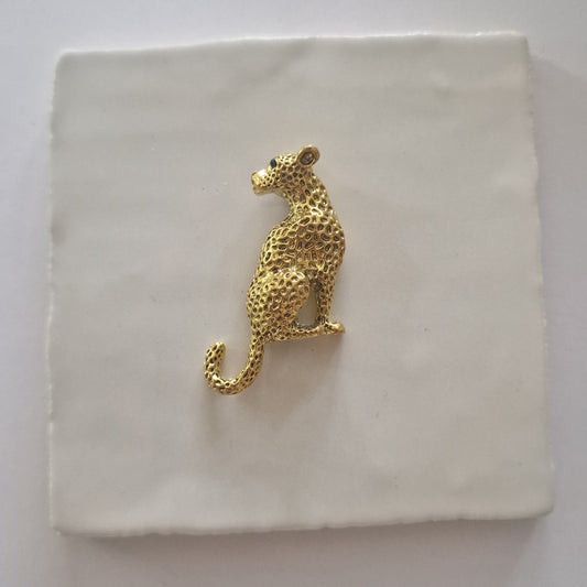 Tegeltje - 3D - Panter Goud - Tegeltje naar keuze