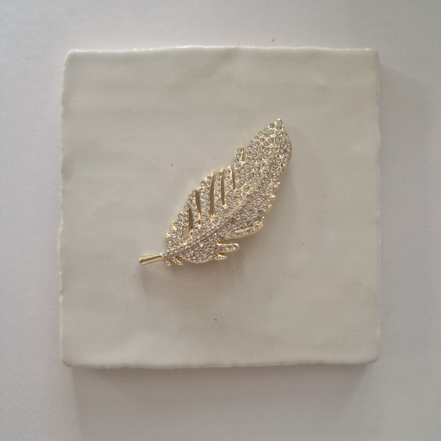Tegeltje - 3D - Veertje Goud - Tegeltje naar keuze