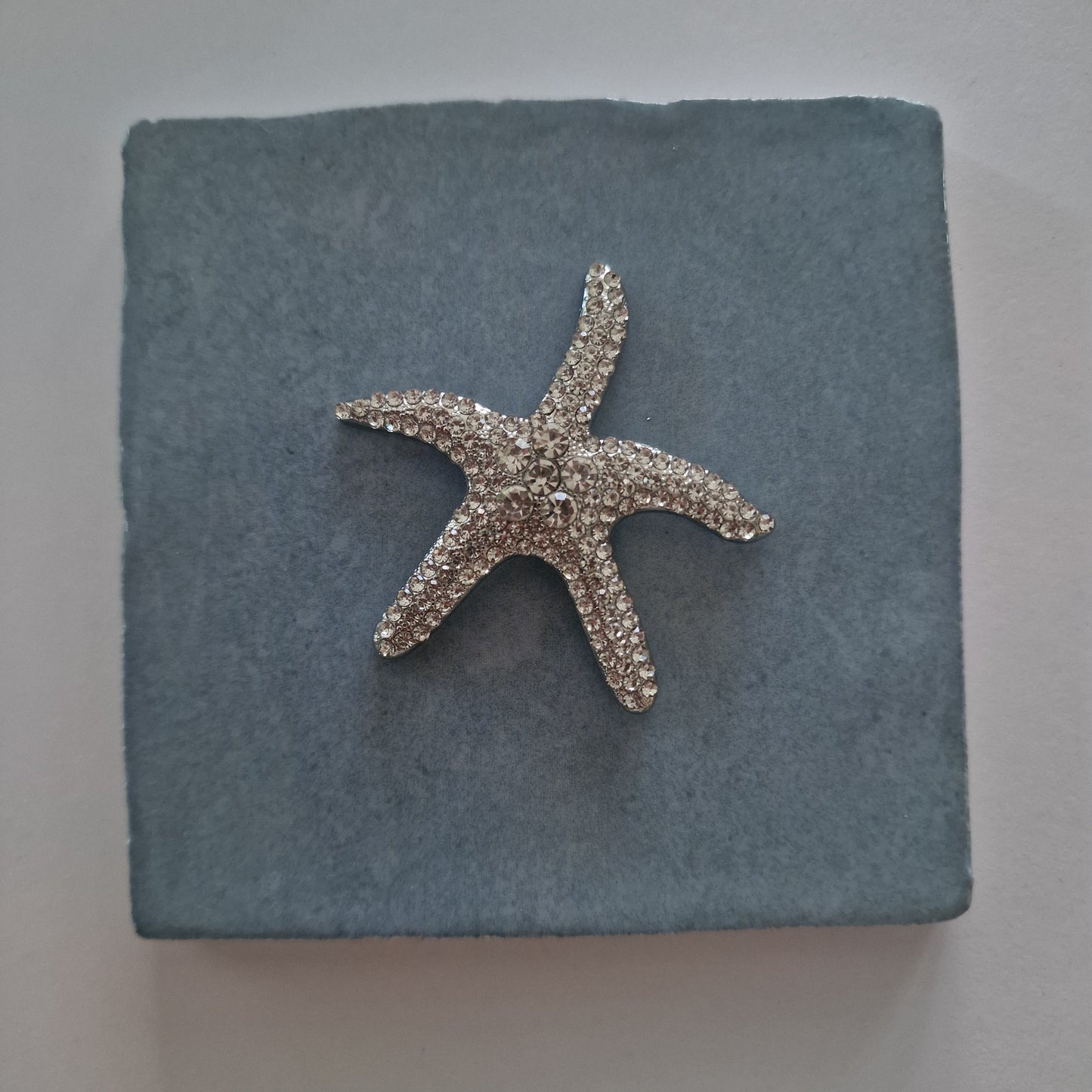 Tegeltje - 3D - Zeester Zilver - Tegeltje naar keuze