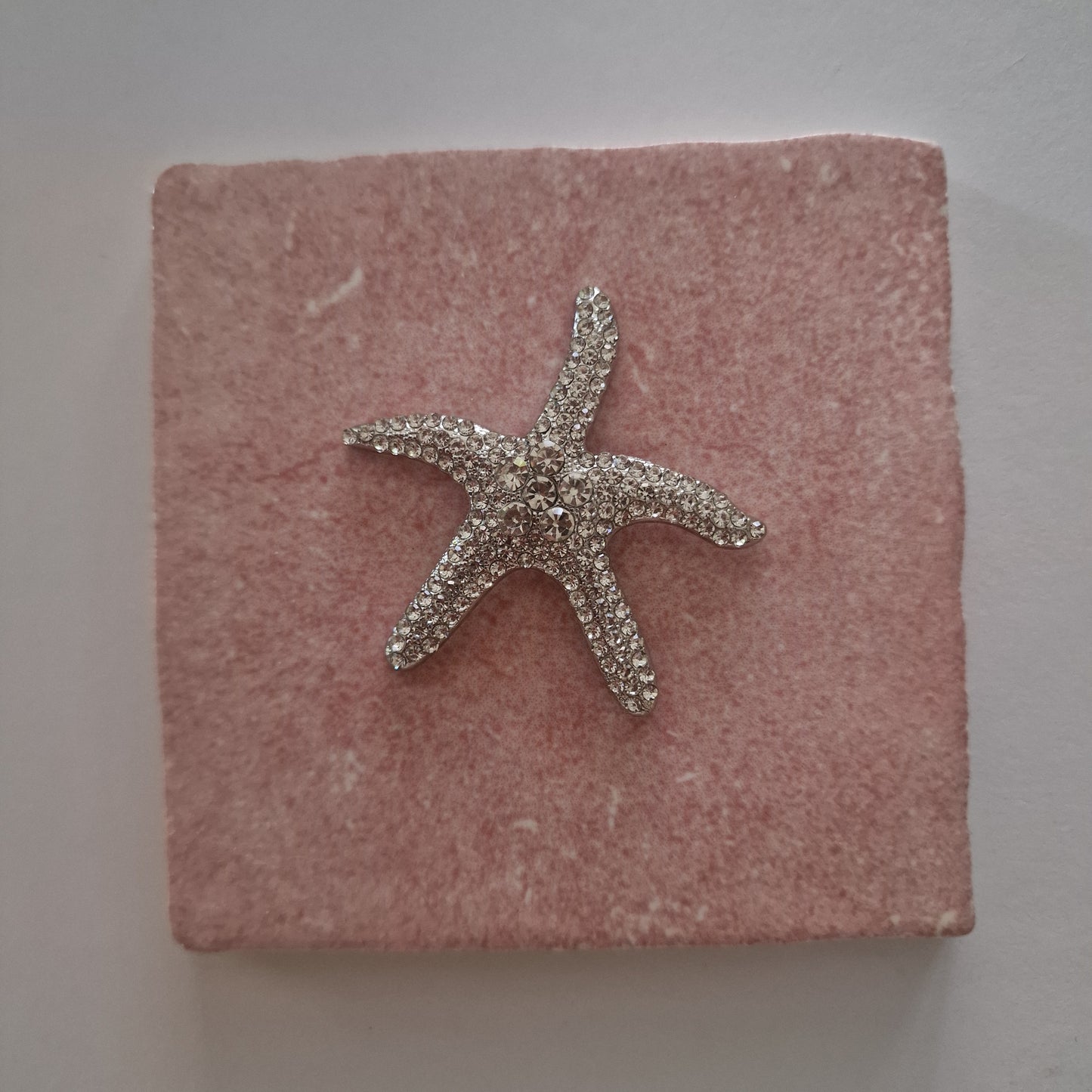 Tegeltje - 3D - Zeester Zilver - Tegeltje naar keuze