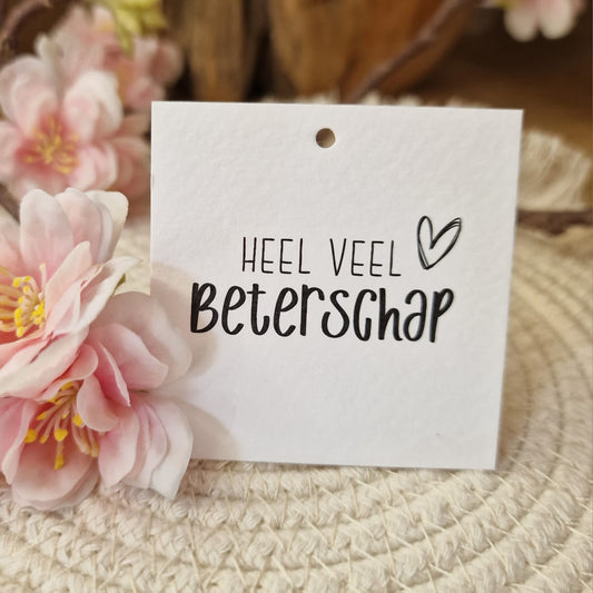Cadeaulabel 'Heel veel beterschap'