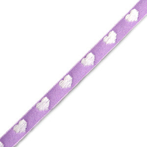 NIEUW - Armbandje - Hartjes Lila/Wit