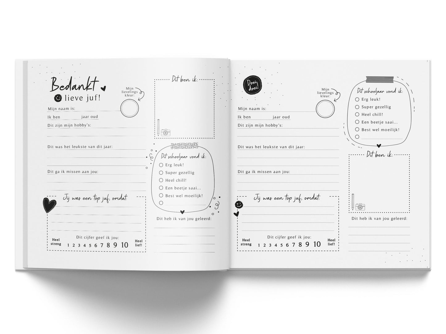 Afscheidsboekje - Liefste Juf