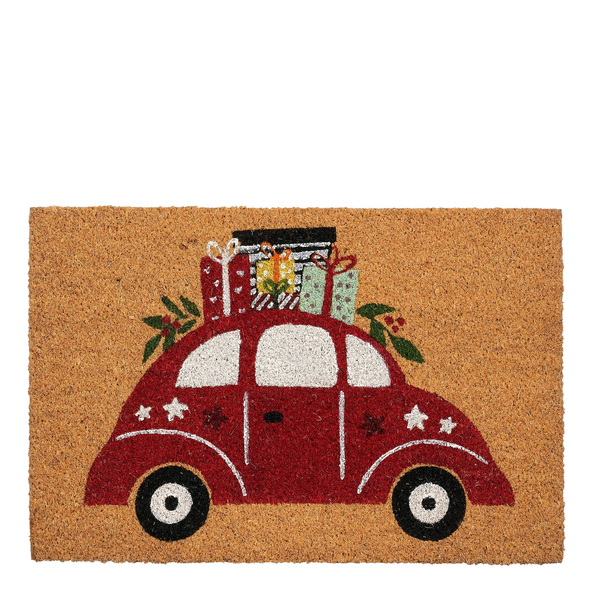 Deurmat Kerstauto 60x40cm