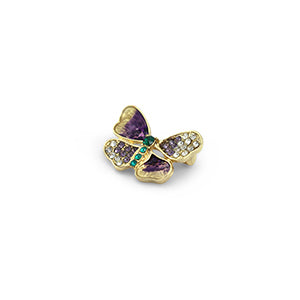 Statement broche - Vlinder Purple Green