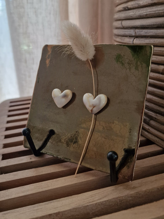 Tegeltje - 3D - Hearts - Brons