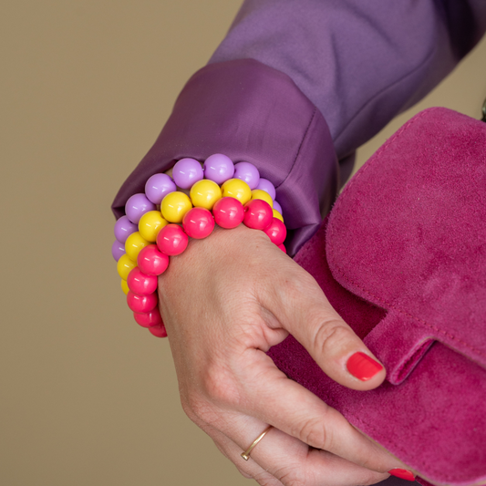 Bold Beads Armband | Pink - 14 mm