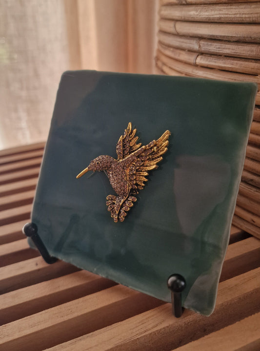 Tegeltje - 3D - Bird - Groen