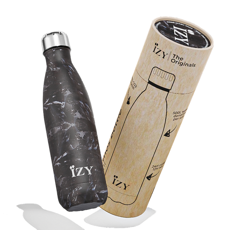 IZY - Thermosfles 500ml - Marmer Zwart