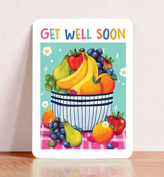 Ansichtkaart 'Get Well Soon'