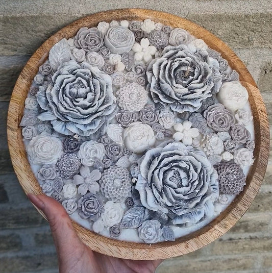 Schaal kaars - Taupe